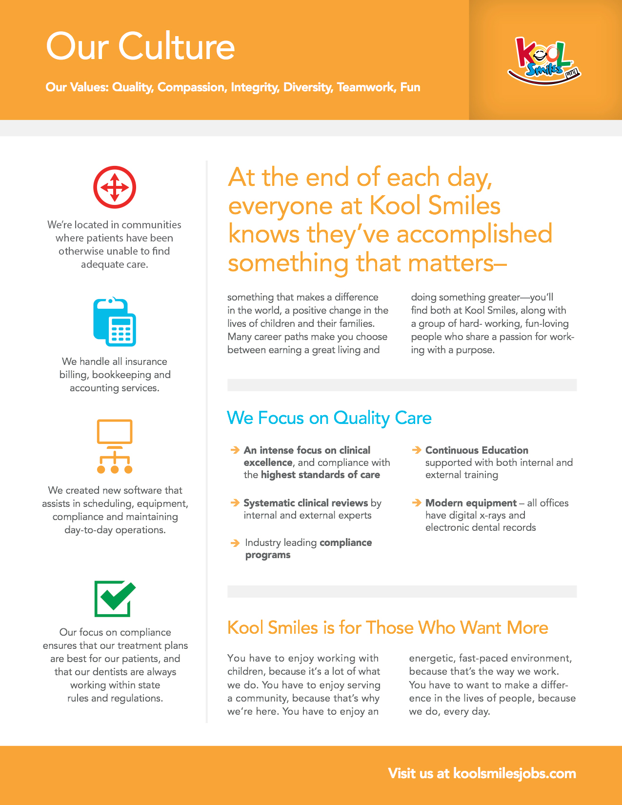 Kool Smiles Culture Inforgraphic